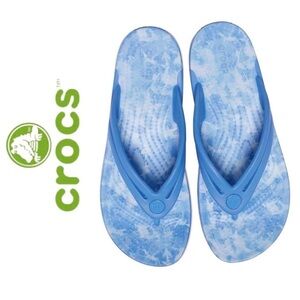 CROCS Blue Tie-Dye Sandals